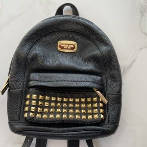 Black and Gold Mini Backpack by Michael Kohrs